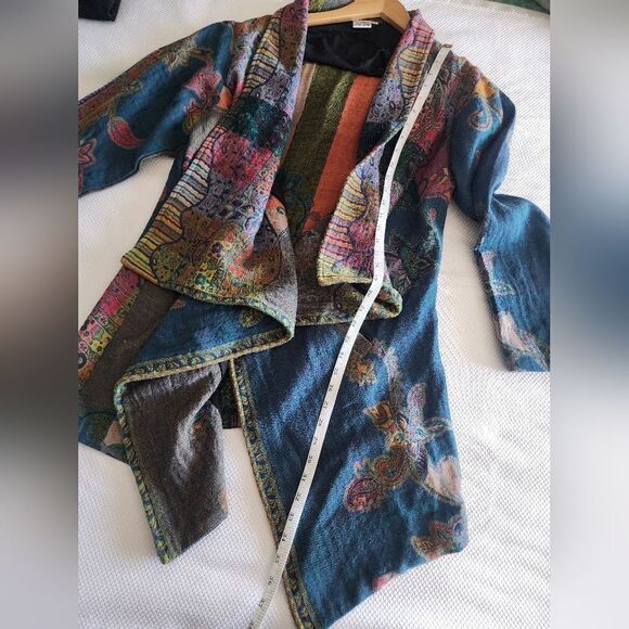 Parsley and Sage multicolor bohemian cardigan side pockets - Picture 7 of 9